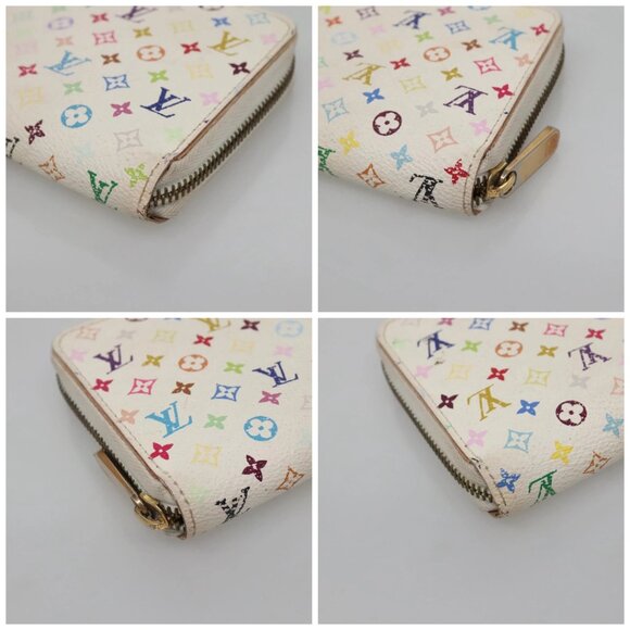 LOUIS VUITTON Monogram Multicolor Zippy Wallet Wallet White M60241 Auth 142356 - Picture 14 of 16